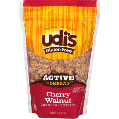 Udis Udi's Gluten Free Active with Omega 3 Cherry Walnut Granola Clusters, 11 oz