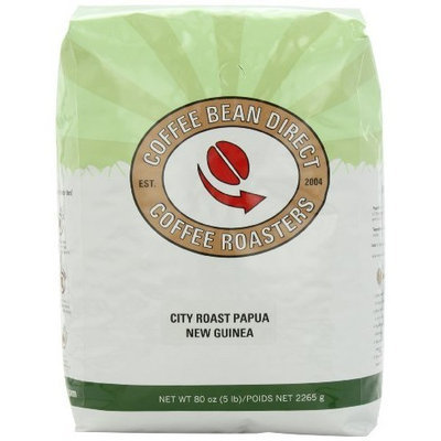 Coffee Bean Direct City Roast Papua New Guinea, Whole Bean Coffee, 5-Pound Bag