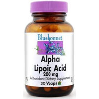 BlueBonnet Alpha Lipoic Acid Vegetarian Capsules, 200 mg, 30 Count