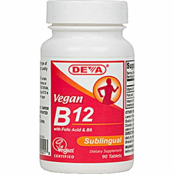 Deva Vegan Vitamins Deva Vegan B12 Sublingual 90 Sublingual Tablets