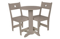 Café Commercial Grade Bistro Set, Driftwood