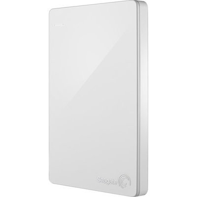 Seagate - Backup Plus Slim 2TB External USB 3.0/2.0 Portable Hard Drive - White