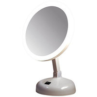 Floxite Fl-10jh 10x Incandescent Lighted Vanity Mirror, Pearl