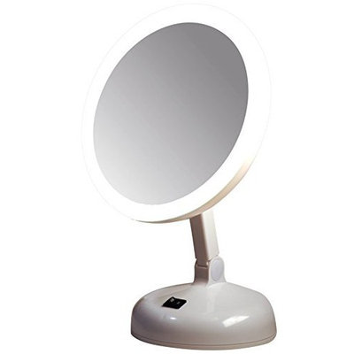 Floxite Fl-10jh 10x Incandescent Lighted Vanity Mirror, Pearl