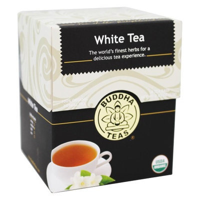 Buddha Teas White 100 Percent Organic Herbal Tea 18 Bags Per Packet