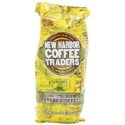 New Harbor Coffee Traders Harbor Coffee Traders 100% Premium Arabica Ground Coffee, 16 Ounce Packages (Pack of 4)