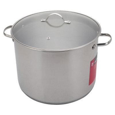 Chefmate CHEFMATE Silver 20QT S/S Stock Pot