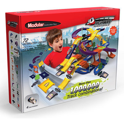 Paragon Group Usa Modular Toy 1020 Modular 3D Highway Kit - 72 pieces