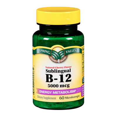 Spring Valley Sublingual B-12 Natural Cherry Flavor Dietary Supplement