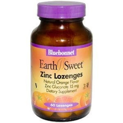 BlueBonnet Earthsweet Zinc Lozenges, Orange, 60 Count