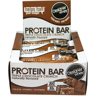 Designer Protein - Designer Whey Protein Bar Triple Chocolate Crunch - 1.41 oz. CLEARANCE PRICED