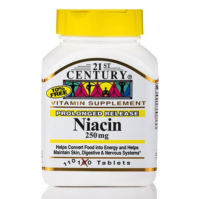 21st Century Healthcare Niacin 250 mg 110 Tablets, 21st Century Health Care