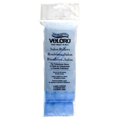 VELCRO Brand Salon Rollers Jumbo Standard Blue 6 Count
