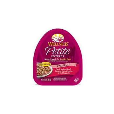 Wellness Petite Entrees Casserole Beef, Salmon, Green Beans & Red Peppers Dog Food, 3 oz. Case of 24