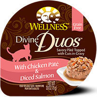 Wellpet Llc Wellpet OM09043 Divine Duos Chicken Pate & Diced Salmon 24-2.8 Oz.