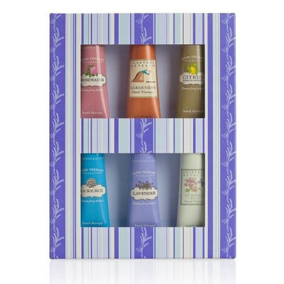 Crabtree & Evelyn Hand Therapy Sampler Gift (6 x 25g Rosewater, Gardeners, Citron, La Source, Lavender & Summer Hill)