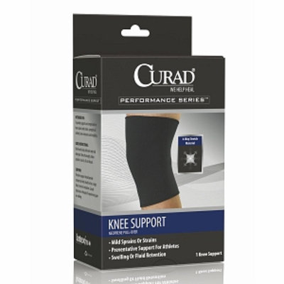 Curad Knee Support Neoprene Pull Over, X-Large, Black, 1 ea