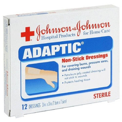 Johnson & Johnson Adaptic Non-Stick Dressings (3 x 3-Inch), 12-Count Dressings (Pack of 2)
