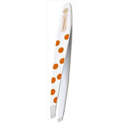 Mundial Bc-396O Polka Dot Slanted Mini Tweezers - Orange