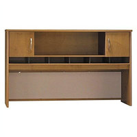 Bush Series C Two-Door Hutch, 71-1/8w x 15-3/8d x 43-1/8h, Natural Cherry