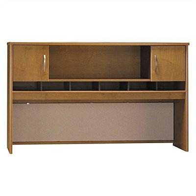 Bush Series C Two-Door Hutch, 71-1/8w x 15-3/8d x 43-1/8h, Natural Cherry