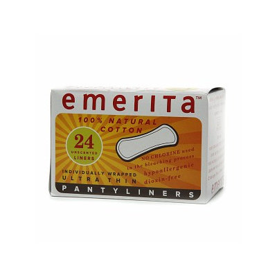 Emerita Natural Cotton Pantiliners Ultra Thin Individually Wrapped