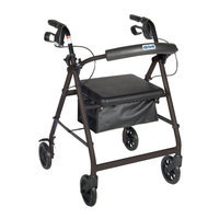 Drive Medical Rollator with Fold-up Back Rest & Padded Seat