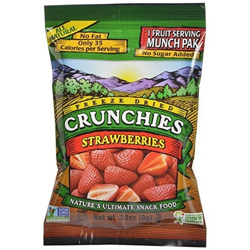 Crunchies Freeze-Dried Fruit Snack, Mixed Fruit, 0.33-Ounce Munch Paks (Pack of 12)