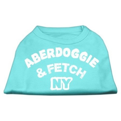 Mirage Pet Dog Cat Indoor Oudoor Apparel Gift AccessoriesAberdoggie NY Screenprint Shirts Aqua Medium (12)