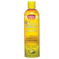 African Pride Olive Miracle 2 in 1 Shampoo & Conditioner 12 Oz