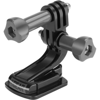 USA Gear Flat Adhesive Mount for Action and Compact Cameras with Universal J Hook, Tripod Screw and Right Angle Adapter - Works with GoPro, Sony, Ricoh, Drift and More