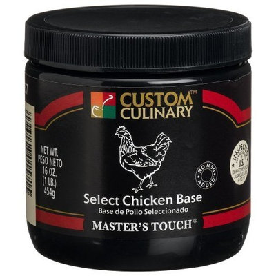 Custom Culinary Master's Touch Select Chicken (no Msg) Base, 16-Ounce Plastic Jars (Pack of 6)