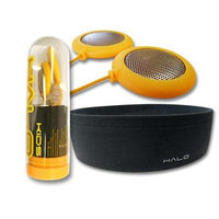 Halo HALOK Headphones Kids, Yellow Speakers Plus Black Headband