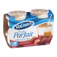 YoCrunch Fruit Parfait Vanilla Fat Free Yogurt - 4 CT