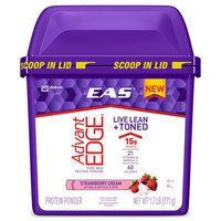 EAS AdvantEdge Strawberry Cream Pure Milk Protein Powder, 1.7 lb, (Pack of 2)
