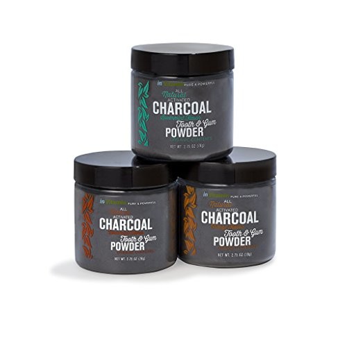 inVitamin Natural Whitening Tooth & Gum Powder with Activated Charcoal, 2.75oz - Spearmint (*New Packaging and Flavors!*)