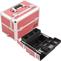 Just Case Usa Inc. Sunrise Hot Pink Crocodile Aluminum Makeup Case
