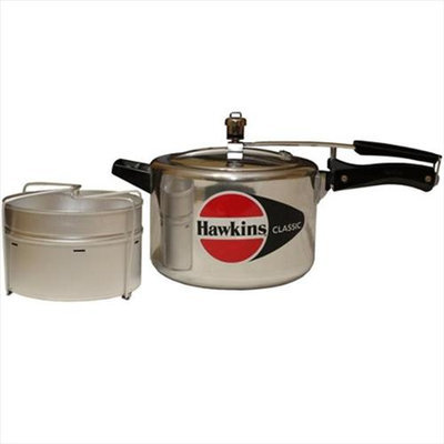Hawkins B41 Classic Aluminum Pressure Cooker with Separator - 6.5 Litres