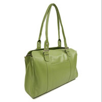 Piel Leather 15.5 in. Ladies Buckle Laptop Tote w Padded Slot in Chocolate
