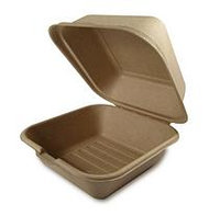 World Centric Compostable/Biodegradable Fiber Take Out Burger Box - 500 ct.