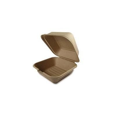 World Centric Compostable/Biodegradable Fiber Take Out Burger Box - 500 ct.
