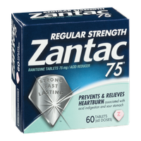 Zantac 75 Regular Strength Ranitidine Tablets - 60 CT