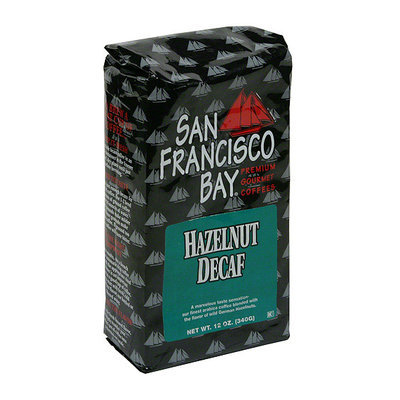 San Francisco Bay Coffee Decaf Hazelnut Whole Bean Coffee (Pack of 6)