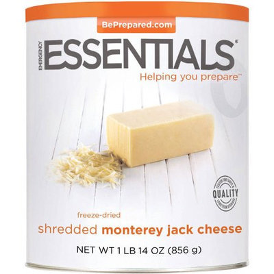 Emergency Essentials Freeze-Dried Shredded Monterey Jack Cheese, 30 oz