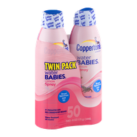 Coppertone Sunscreen Water Babies Lotion Spray SPF 50 Twin Pack - 2 CT