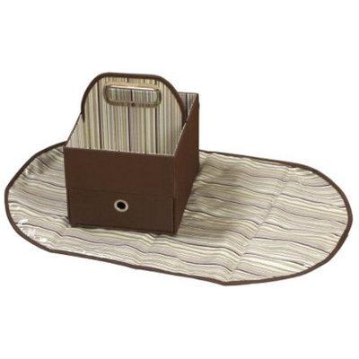 JJ Cole - Diapers and Wipes Caddy - Cocoa Stripe