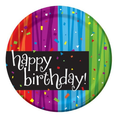 Creative Converting Milestone Celebrations Happy Birthday Dessert Plates