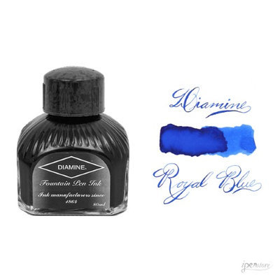 DIAMINE 80 ml Bottle Fountain Pen Ink, ROYAL BLUE