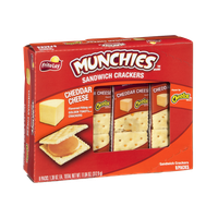 Munchies Sandwich Crackers Cheddar Cheese on Golden Toast Crackers - 8 PK