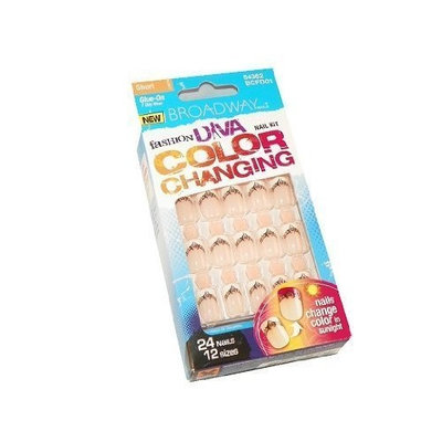 Broadway Nails, Fashion Diva Nail Kit, Color Changing, Short Length 54362